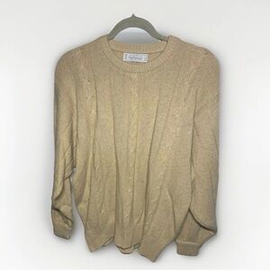 Shirin Guild Beige Cable Knit Sweatshirt